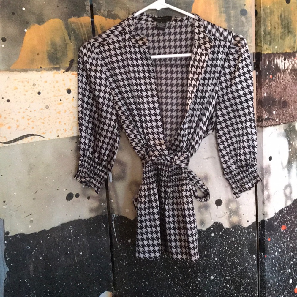 Houndstooth blouse